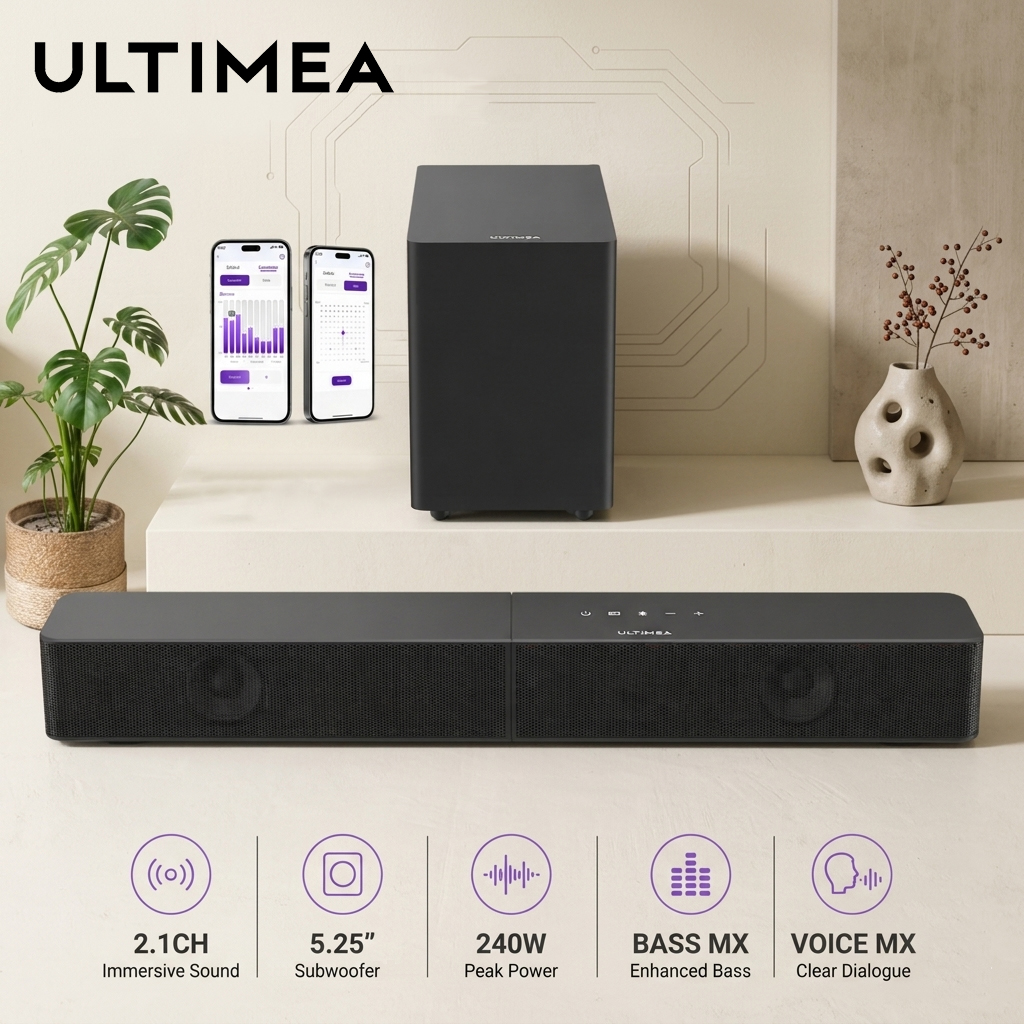 Home Cinema Unit - ULTIMEA Poseidon R3T 2.1ch Soundbar with