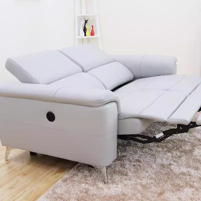 Home Cinema Sofa - Modern Power Reclining Genuine Leather Sofa