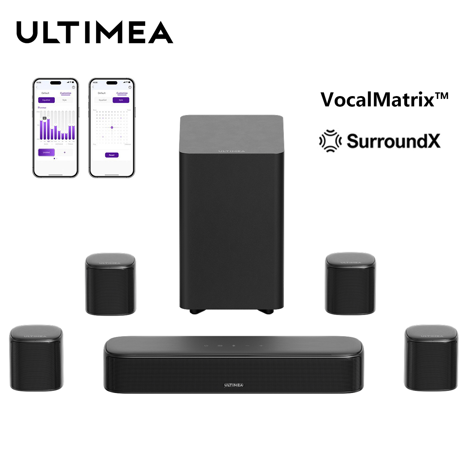 Home Cinema Theater - ULTIMEA 7.1ch Sound Bar with Subwoofer,