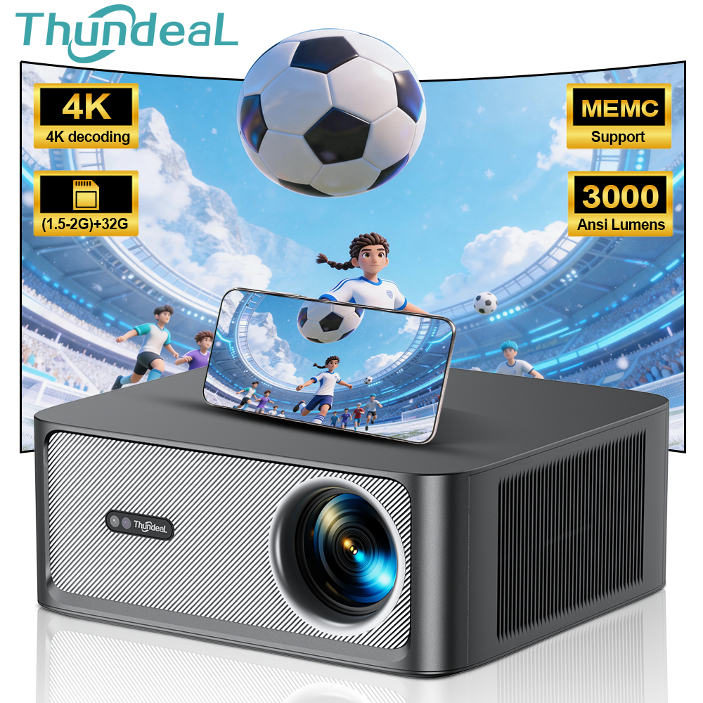 Video Home Cinema - ThundeaL 3000Ansi 4K Full HD Projector
