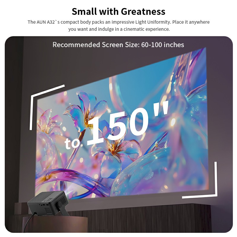 AUN Android Projector A32 Pro  - Home Cinema Compact recension och pris