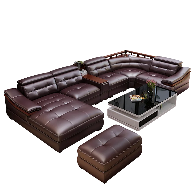 Premium leather sofa U-shaped  - Home Cinema Sofa recension och pris