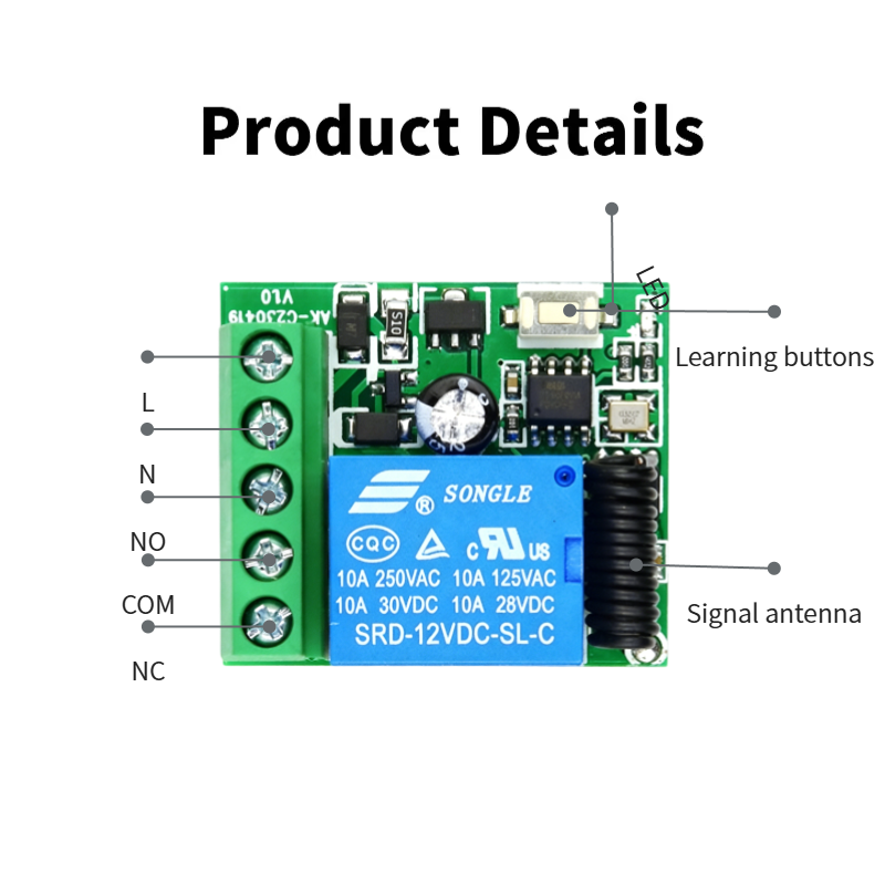 433MHz DIY Wireless Switch DC  - Home Cinema Diy recension och pris