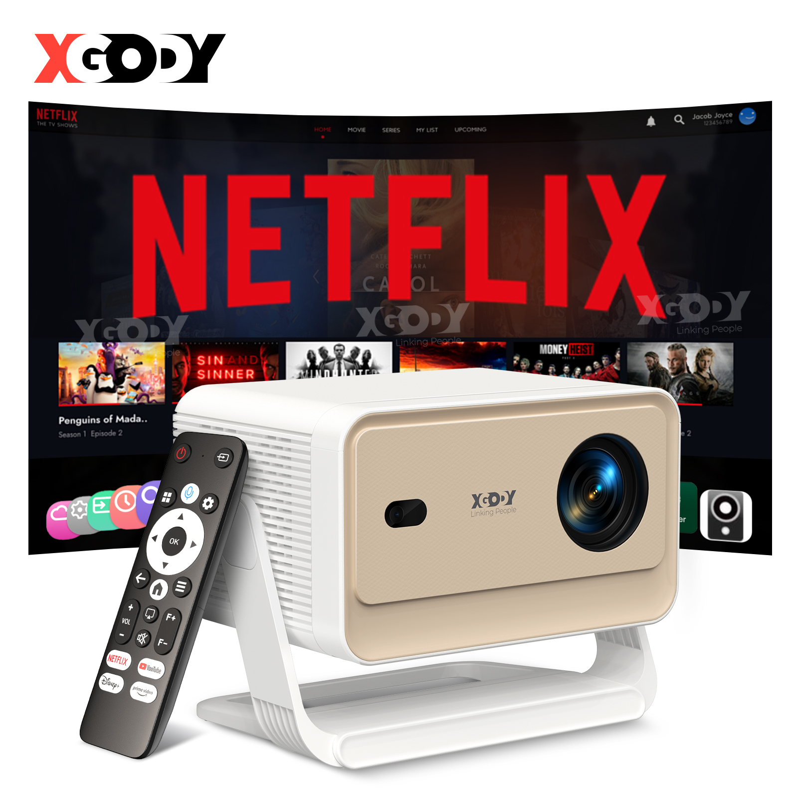 XGODY Projector N6/N6 Pro Netf - Home Cinema Compact recension och pris
