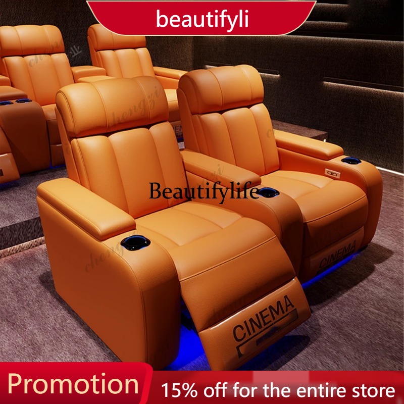 01A Luxury Genuine Leather Ele - Home Cinema Recliner Chairs recension och pris