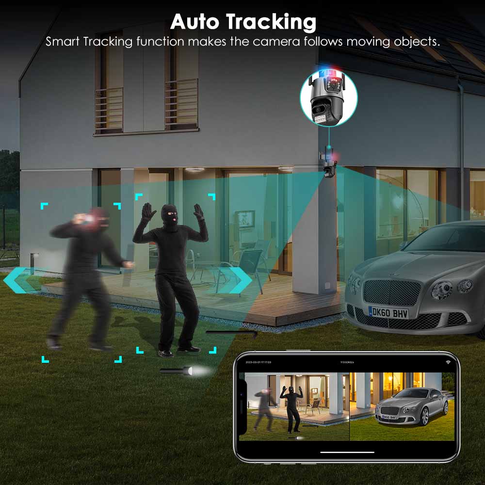 BESDER Wifi PTZ Camera 8MP Dua - Home Cinema Sony recension och pris
