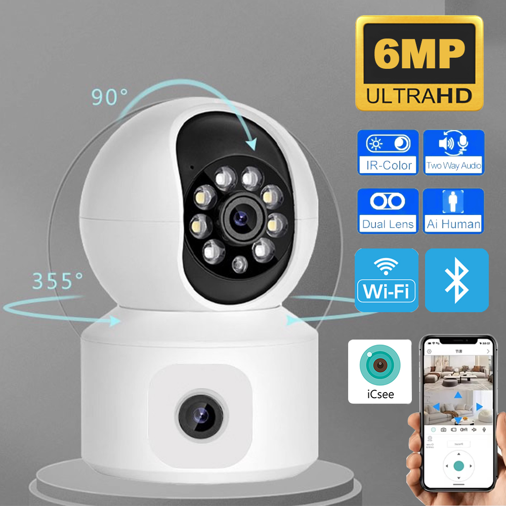 6MP iCsee WiFi IP Camera Dual  - Home Cinema Sony recension och pris