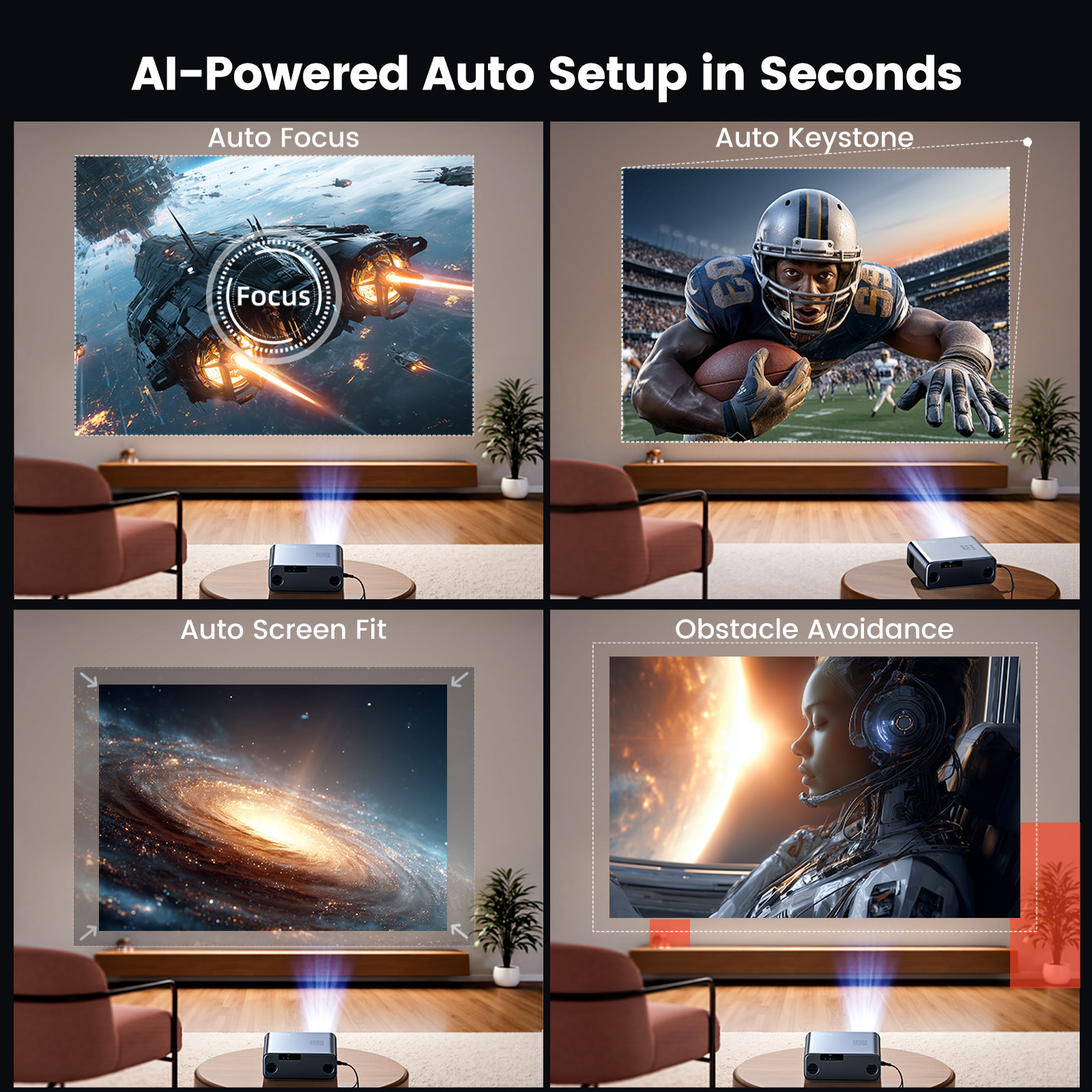 WIMIUS 1200 ANSI Projector 4K  - Video Home Cinema recension och pris