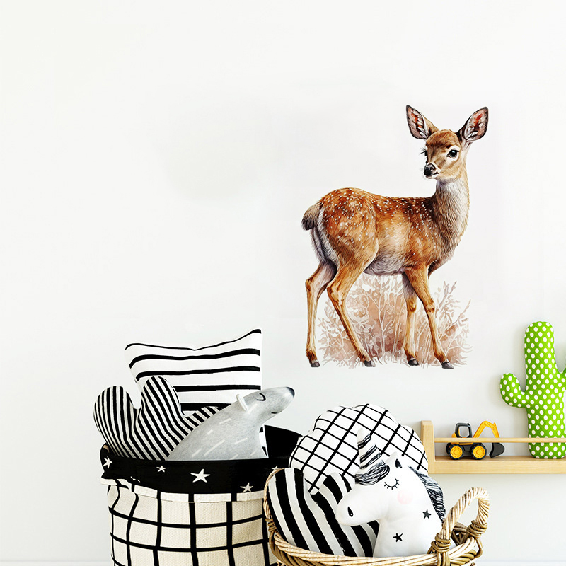 C400#Cute Deer Wall Sticker Ki - Home Cinema Wall recension och pris