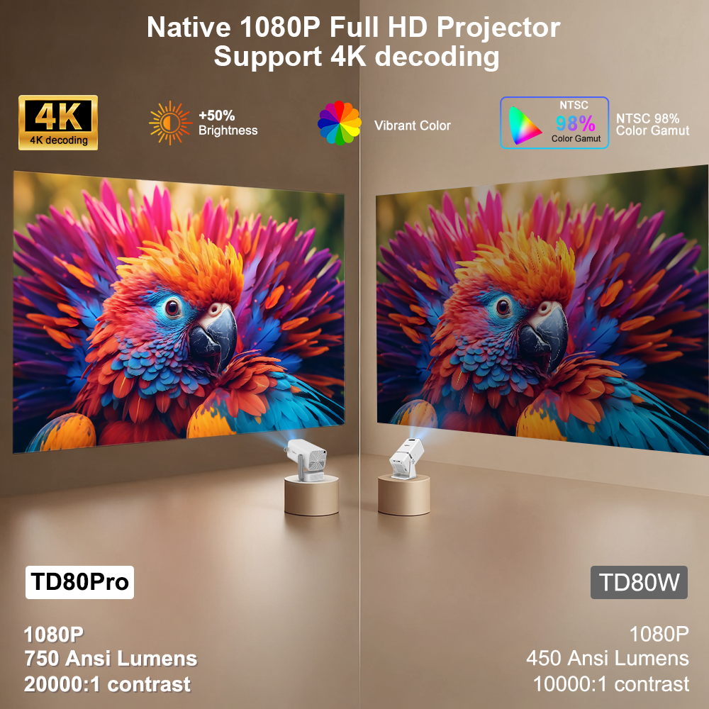 ThundeaL New TD80Pro 4K Full H - Video Home Cinema recension och pris