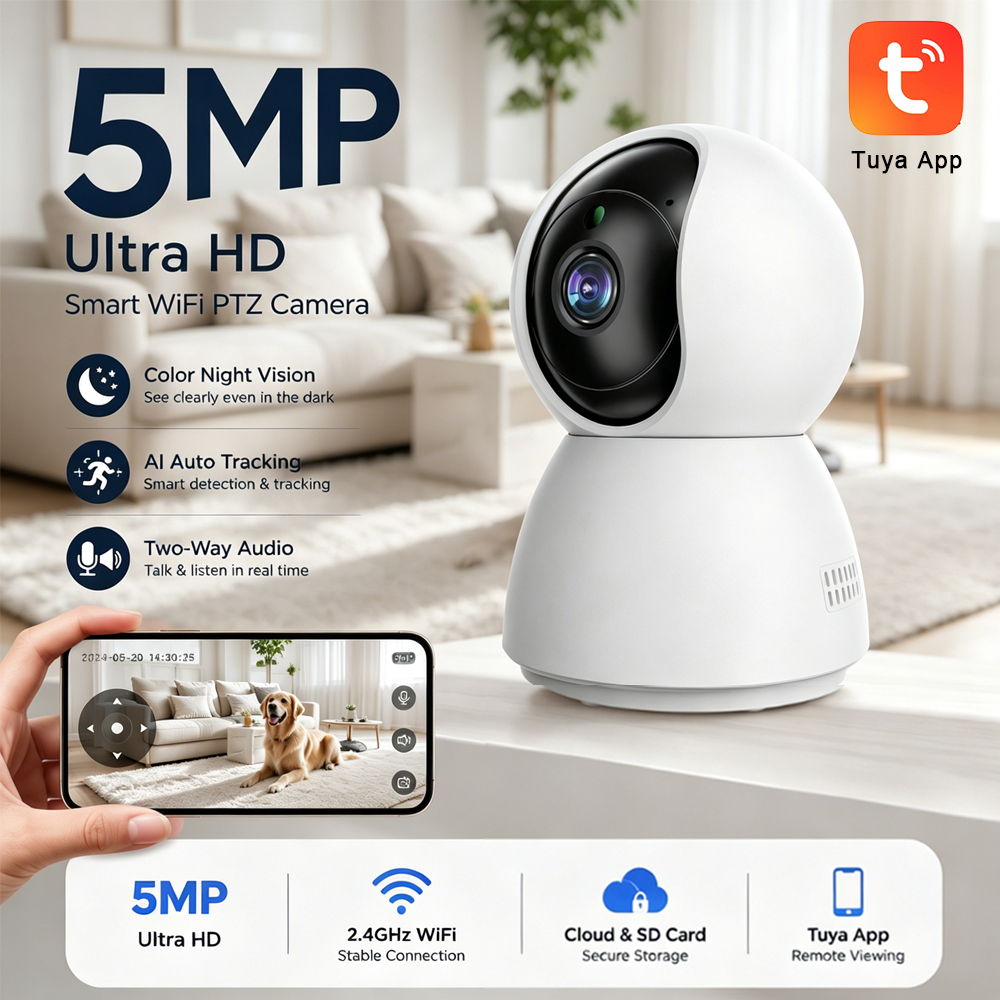 Indoor 5MP WiFi PTZ Camera Tuy - Home Cinema Sony recension och pris