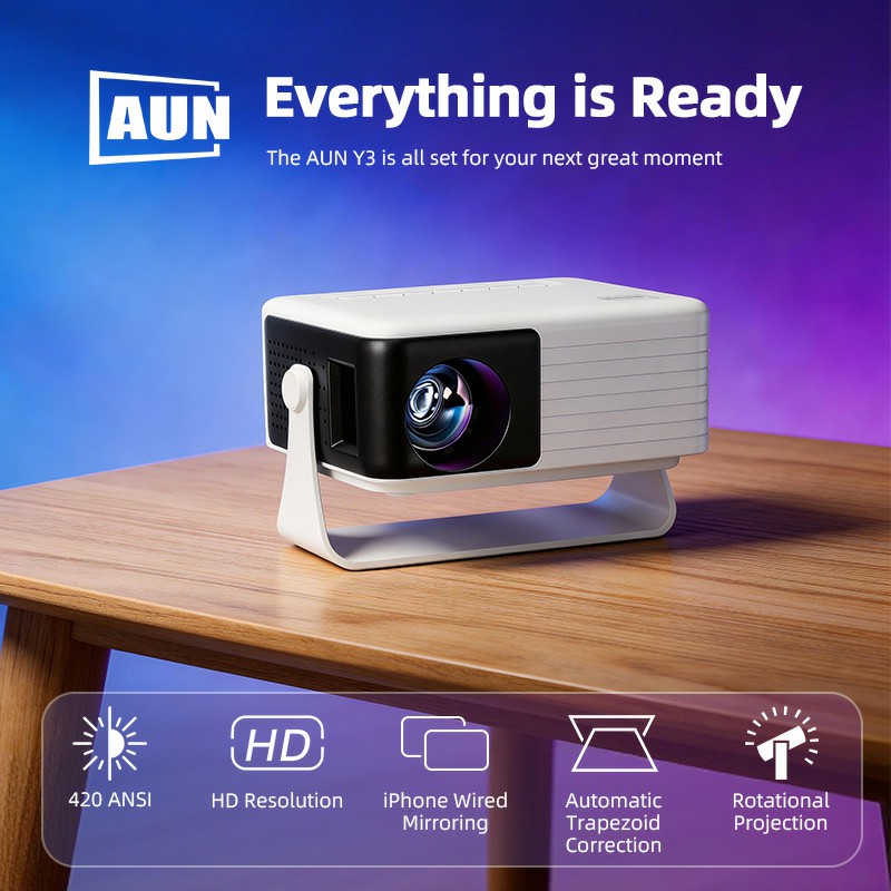 AUN Y3 MINI Projector Home The - Home Cinema Compact recension och pris