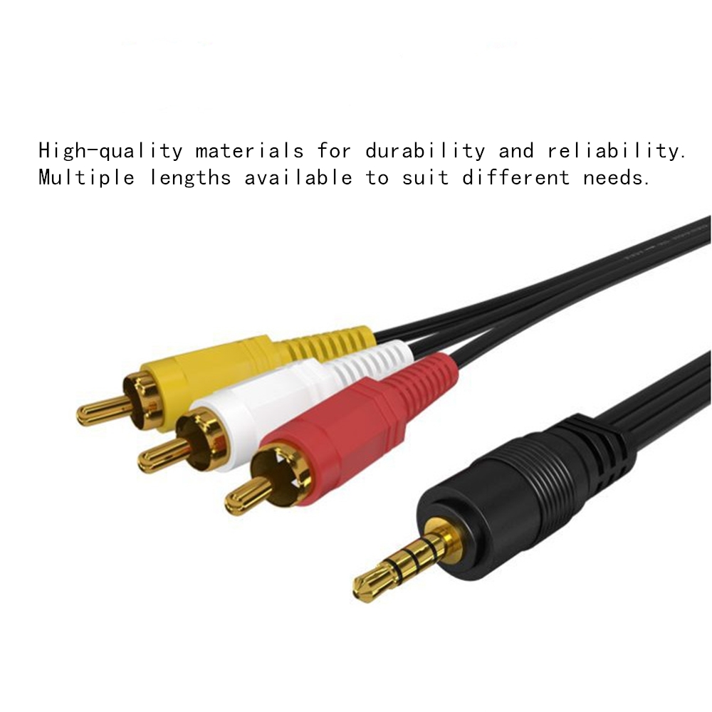 3.5mm to 3 RCA Audio Video Cab - Video Home Cinema recension och pris