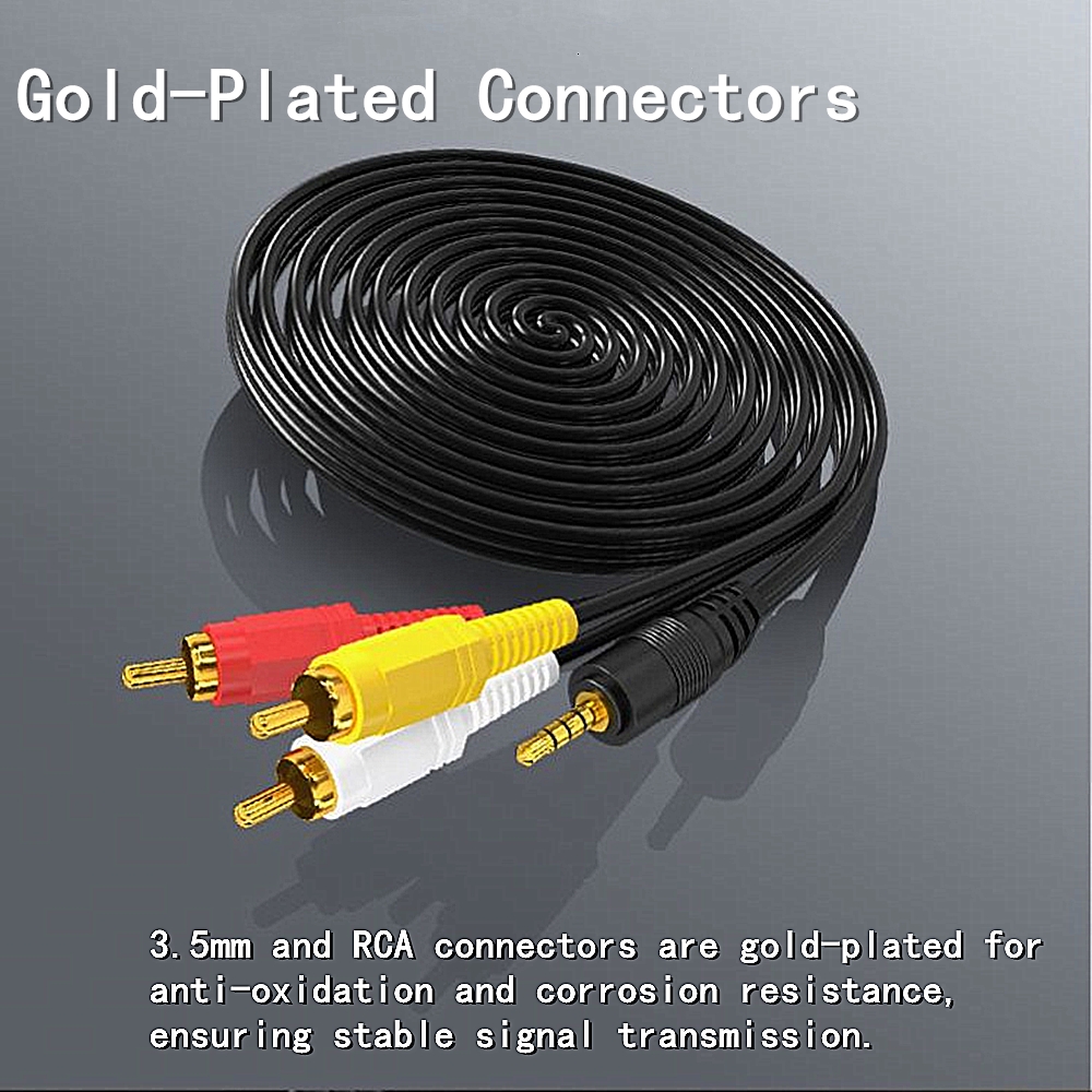 3.5mm to 3 RCA Audio Video Cab - Video Home Cinema recension och pris