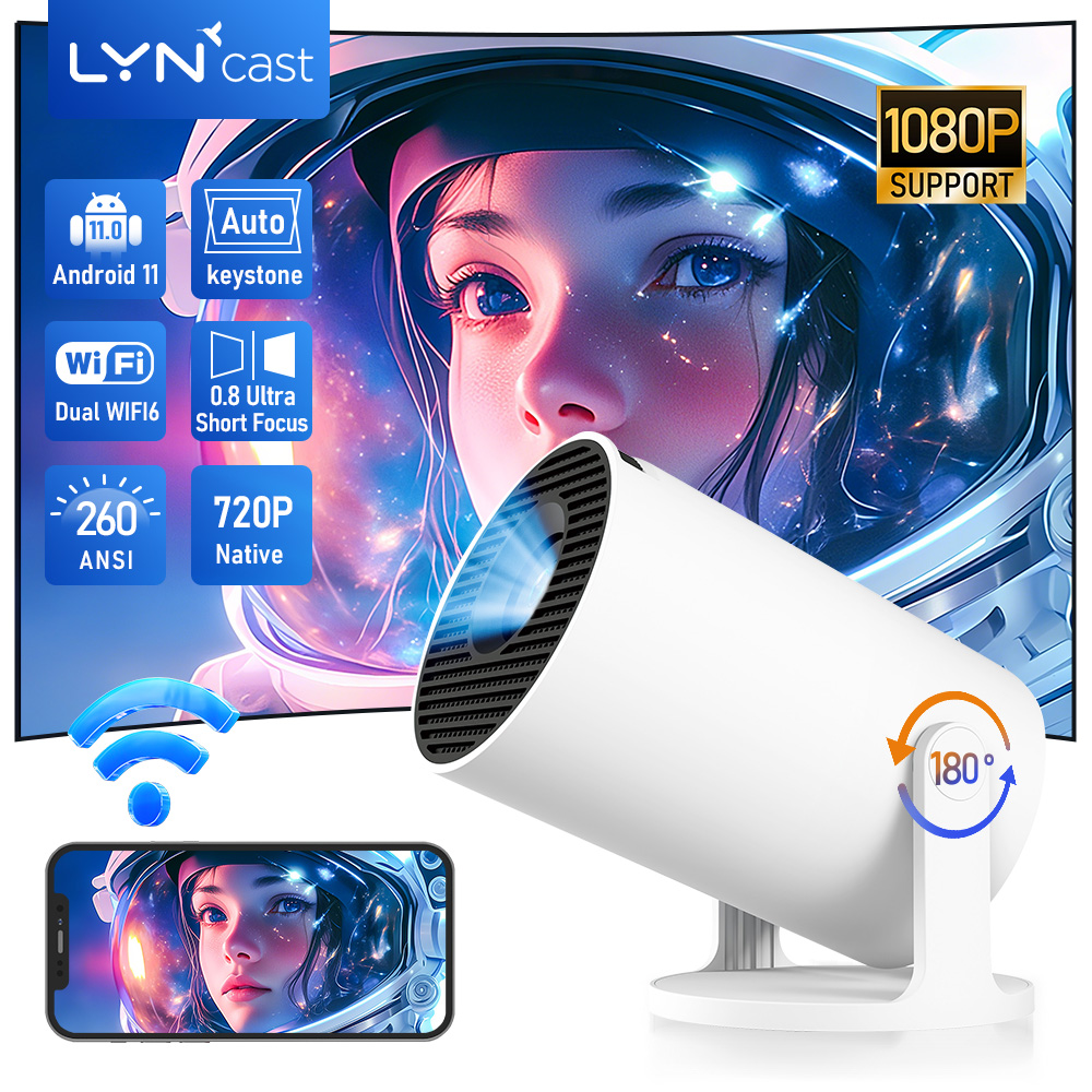 LynCast Projector X1BQ 4K Andr - Video Home Cinema recension och pris