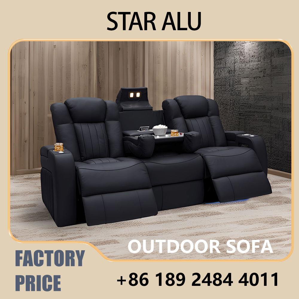 Genuine Leather Power Reclinin - Home Cinema Sofa recension och pris
