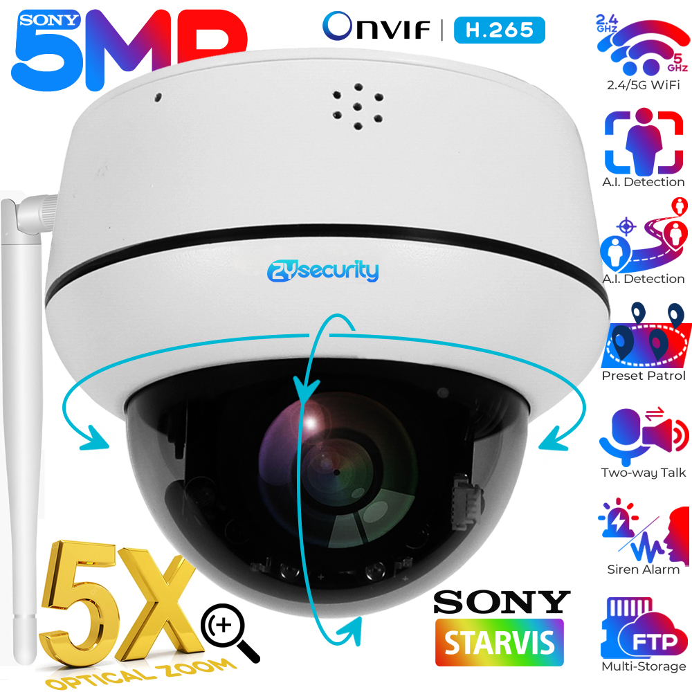 5MP Wifi Dome PTZ Camera 5X Op - Home Cinema Sony recension och pris
