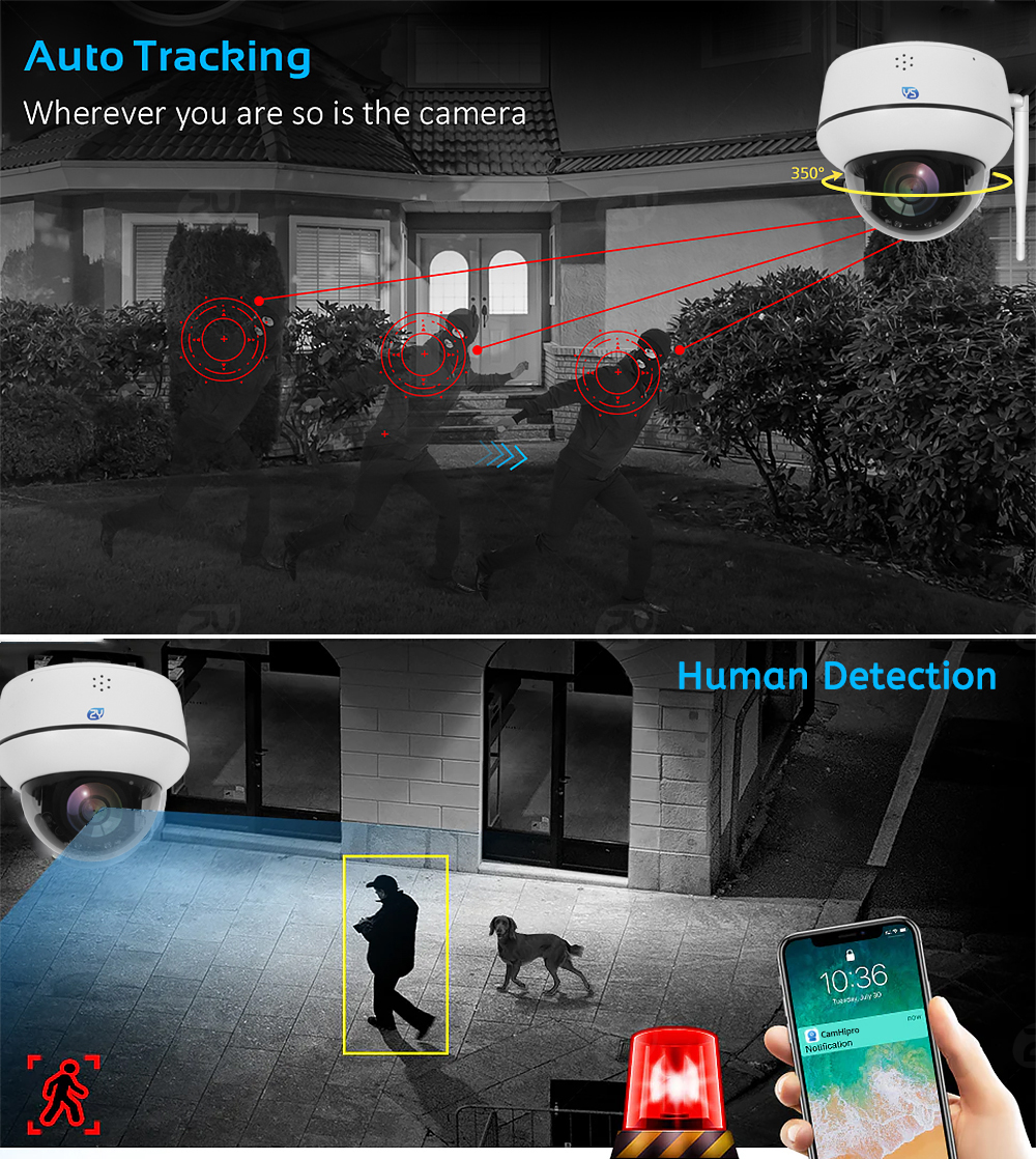 5MP Wifi Dome PTZ Camera 5X Op - Home Cinema Sony recension och pris