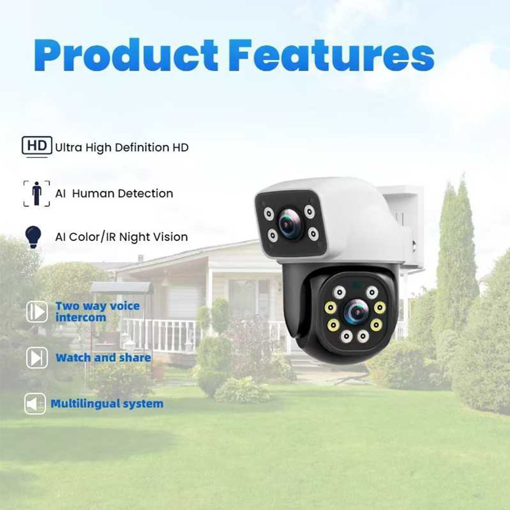 8MP Dual Lens WiFi IP Camera A - Home Cinema Sony recension och pris