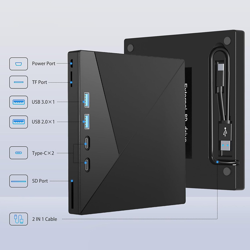 External CD/DVD Drive for Lapt - Blu Ray Disc Player recension och pris