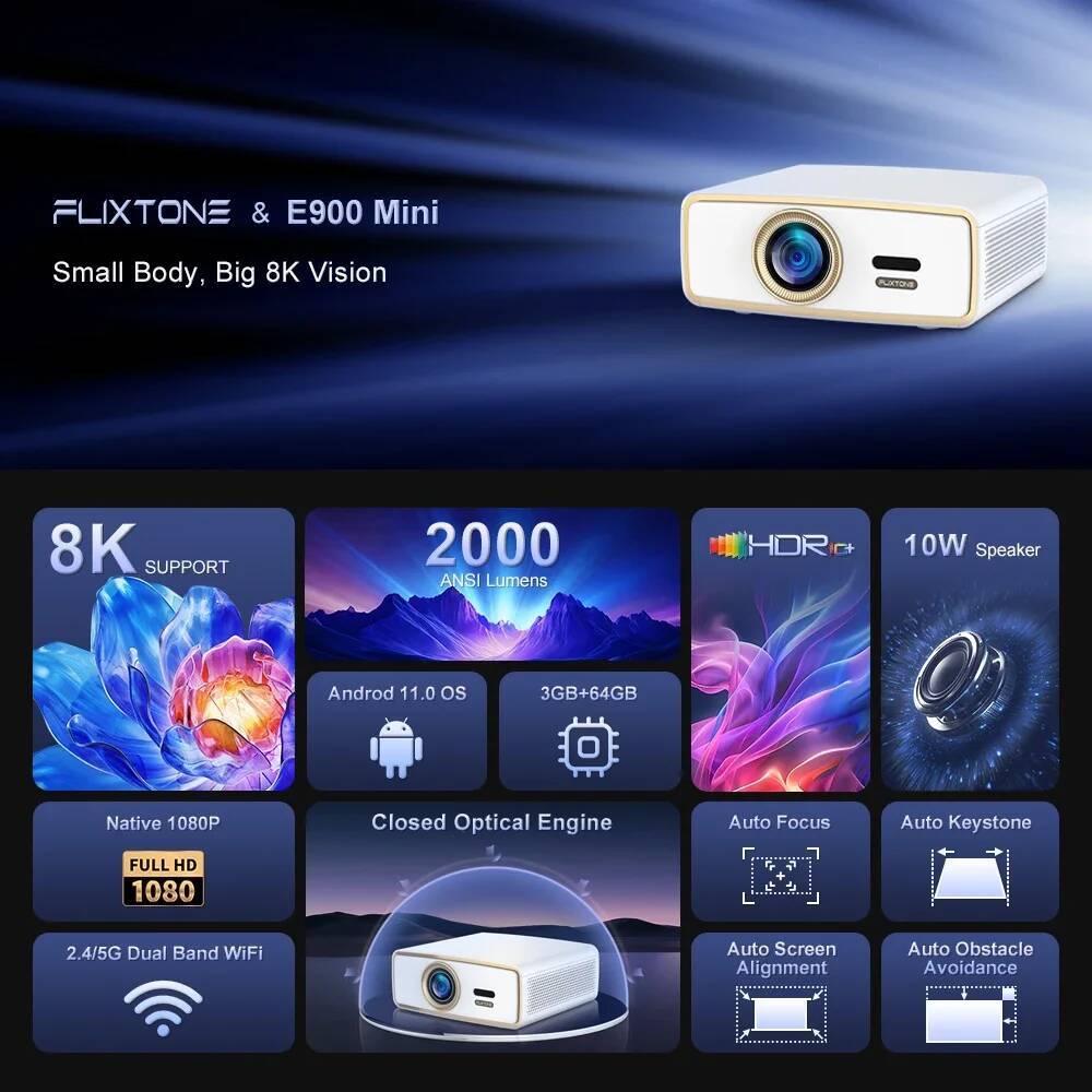Flixtone E900 MINI Portable Pr - Video Home Cinema recension och pris